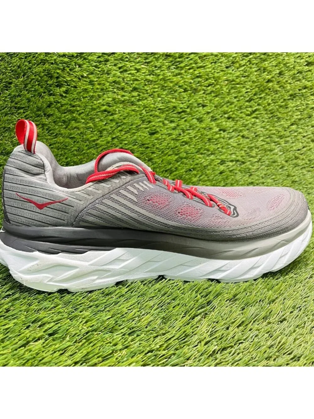 Hoka One One Bondi 6 Mens Size 11.5 Steel Gray Athletic Running Shoes Sneakers